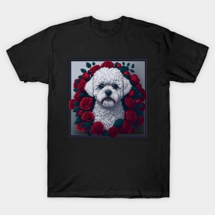 Maltipoo red roses 2 T-Shirt